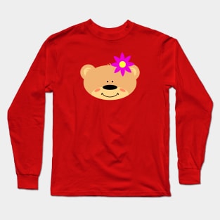 Teddy bear with Flower Long Sleeve T-Shirt